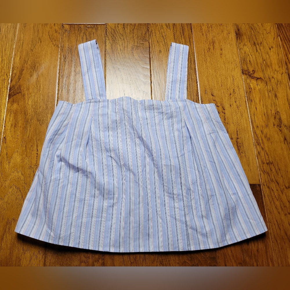 NWOT Mer Sea Crop Top Sleeveless Striped Smocked Boho Size Small
